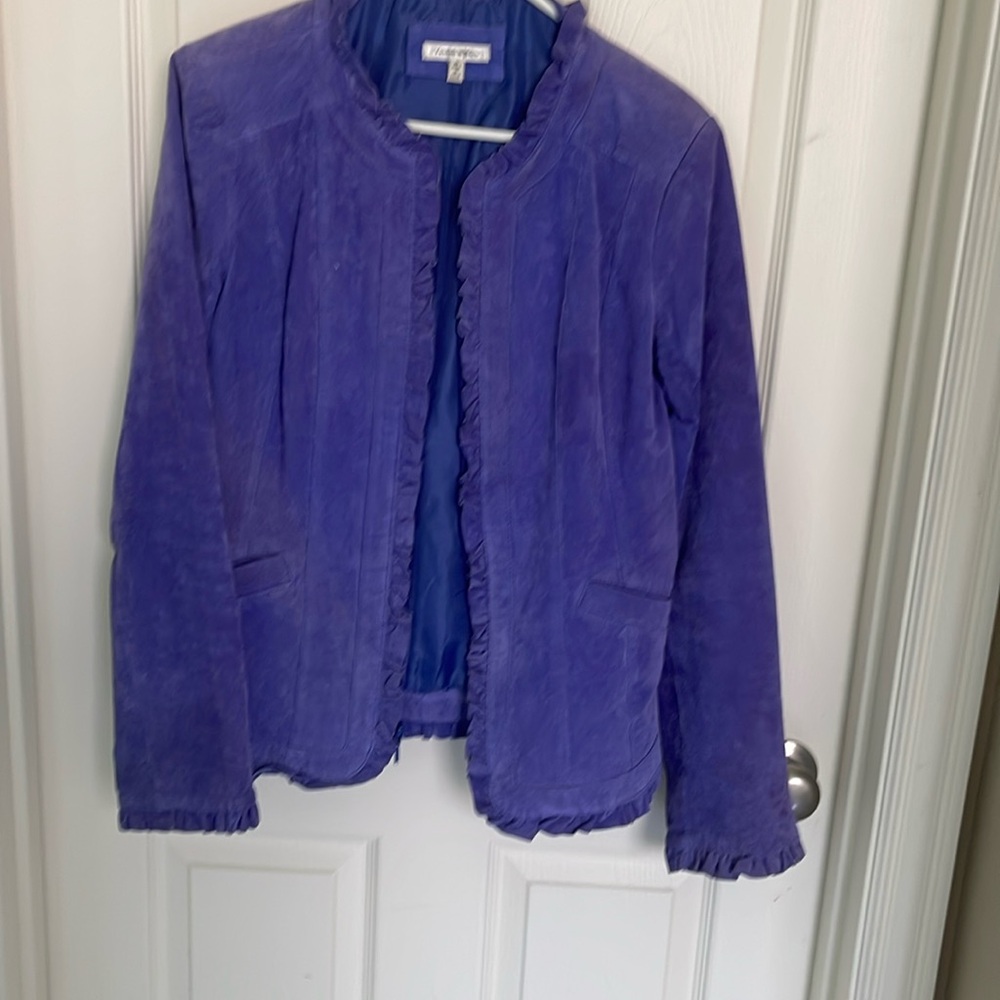 Women’s purple suede jacket
